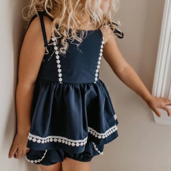 Closet Clearout - Girl’s Navy Bloomer Set - Picture 2 of 3